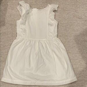 Girls Eyelet White Cotton Dress